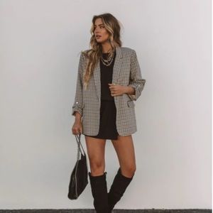 Vici Downtown Brooklyn Plaid Blazer